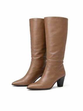 Vintage Made in Italy Brown Leather Knee-High Boots